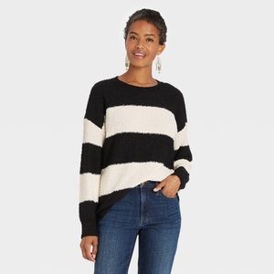 Women’s Striped Crewneck Pullover Sweater Knox Rose